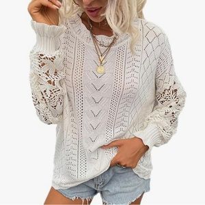 Amazon Crochet Knit Sweater